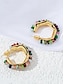 cheap Accessories For Women-Women&#039;s Hoop Earrings Natural stone earrings Brass Gemstone Sterling Silver Bohemia