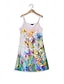 preiswerte Bedruckte Kleider-Damen skims dress Blumen Bedruckt Gurt Minikleid Ärmellos Sommer