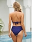 preiswerte Bikini-Sets-Damen Normal Badeanzug Bikinis Bademode 2 teilig Glatt Strandbekleidung Sommer Badeanzüge