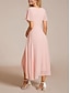voordelige Chiffon Jurken-Dames Maxi-jurk Cocktail jurk Bruiloft gast jurk Chiffon jurk A lijn jurk Elegant Formeel Werk Cocktailparty Normale pasvorm Korte mouw V-hals Zwart Wit Blozend Roze Koningsblauw Zomer