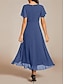 voordelige Chiffon Jurken-Dames Maxi-jurk Cocktail jurk Bruiloft gast jurk Chiffon jurk A lijn jurk Elegant Formeel Werk Cocktailparty Normale pasvorm Korte mouw V-hals Zwart Wit Blozend Roze Koningsblauw Zomer