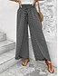 abordables jambe large et taille haute-Femme Ample Pantalon Vêtement de rue Décontractées Longue Taille haute Géométrique Poche Imprimé Conception de cordon élastique Respirabilité Doux Micro-élastique Vacances Plein Air Usage quotidien
