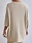 voordelige Loungekleding voor dames-Set Dames Rood Groen Beige Effen 2-stuks Straat Dagelijks Modieus Ronde hals Normale pasvorm S
