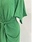 cheap White Casual Dresses-Women&#039;s Shirt Dress Casual Dress Sheath Dress Midi Dress Date Vacation Basic Modern Shirt Collar Ruched Button Short Sleeve Summer Spring Loose Fit Plain