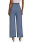 cheap Wide Leg &amp; High Waisted-Women's Dress Pants Fashion Long Plain Side Pockets Breathability Comfortable Micro-elastic Casual Daily Blue Pink Brown Beige Summer Regular Fit