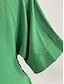 cheap White Casual Dresses-Women&#039;s Shirt Dress Casual Dress Sheath Dress Midi Dress Date Vacation Basic Modern Shirt Collar Ruched Button Short Sleeve Summer Spring Loose Fit Plain