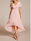 voordelige Chiffon Jurken-Dames Maxi-jurk Cocktail jurk Bruiloft gast jurk Chiffon jurk A lijn jurk Elegant Formeel Werk Cocktailparty Normale pasvorm Korte mouw V-hals Zwart Wit Blozend Roze Koningsblauw Zomer