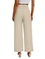 cheap Wide Leg &amp; High Waisted-Women's Dress Pants Fashion Long Plain Side Pockets Breathability Comfortable Micro-elastic Casual Daily Blue Pink Brown Beige Summer Regular Fit
