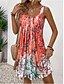 ieftine Rochii Art&amp;Design-WOMEN&#039;S MINI DRESS PETITE DRESS T SHIRT DRESS TEE DRESS SHIFT DRESS TANK DRESS BOHEMIA STYLISH SEXY VACATION CASUAL BEACH REGULAR FIT FLORAL SLEEVELESS U NECK COLOURFUL LIGHT PURPLE PURPLE