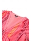 billiga Klänningar med tryck-Dam Chiffong Chiffongklänningar Strandklänning Geometrisk Mönster V-hals Långklänning Maxiklänning Fest Kortärmad Sommar