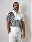 abordables Hauts-Homme T-shirt POLO Blanche Manche Courte Top Tenue de golf Vêtements Tenues Porter des vêtements