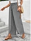 abordables jambe large et taille haute-Femme Ample Pantalon Vêtement de rue Décontractées Longue Taille haute Géométrique Poche Imprimé Conception de cordon élastique Respirabilité Doux Micro-élastique Vacances Plein Air Usage quotidien