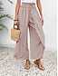abordables jambe large et taille haute-Femme Ample Pantalon Vêtement de rue Décontractées Longue Taille haute Géométrique Poche Imprimé Conception de cordon élastique Respirabilité Doux Micro-élastique Vacances Plein Air Usage quotidien