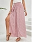 abordables jambe large et taille haute-Femme Ample Pantalon Vêtement de rue Décontractées Longue Taille haute Géométrique Poche Imprimé Conception de cordon élastique Respirabilité Doux Micro-élastique Vacances Plein Air Usage quotidien