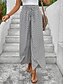 abordables jambe large et taille haute-Femme Ample Pantalon Vêtement de rue Décontractées Longue Taille haute Géométrique Poche Imprimé Conception de cordon élastique Respirabilité Doux Micro-élastique Vacances Plein Air Usage quotidien