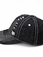baratos Boné de beisebol masculino-Homens Boné de beisebol Chapéu de sol Chapéu de caminhoneiro Preto Azul Profundo Algodão rasgado Moda Casual Rua Diário Tecido Ajustável Filtro Solar Respirável