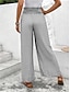 abordables jambe large et taille haute-Femme Ample Pantalon Vêtement de rue Décontractées Longue Taille haute Géométrique Poche Imprimé Conception de cordon élastique Respirabilité Doux Micro-élastique Vacances Plein Air Usage quotidien
