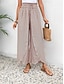 abordables jambe large et taille haute-Femme Ample Pantalon Vêtement de rue Décontractées Longue Taille haute Géométrique Poche Imprimé Conception de cordon élastique Respirabilité Doux Micro-élastique Vacances Plein Air Usage quotidien