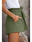 voordelige Bermuda-shorts-Dames Korte broek Casual / Dagelijks Korte Effen Trekkoord Zijzakken Ademend Comfortabel Inelastisch Weekend Zwart blauw Groen Khaki Zomer Normale pasvorm