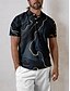 abordables Hauts-Homme T-shirt POLO Noir Manche Courte Top Tenue de golf Vêtements Tenues Porter des vêtements