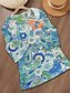 ieftine Rochii boho-Pentru femei Rochie Mini Rochie Semi Formala Rochie Mini Rochie de Vară Rochie A line Stilat Mânecă cu volan Mânecă evazată Vacanță Fit regulat Imprimeu Paisley Lungime Manșon 3/4 În V Magenta Verde