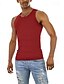 cheap Gym Tank Tops-Men&#039;s Tank Top Vest Top Undershirt Sleeveless Shirt Sleeveless Crew Neck Summer Plain Fashion Designer Muscle Athleisure Going out Gym Black White Wine Top Tee for Men