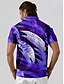 abordables Hauts-Homme T-shirt POLO Violet Manche Courte Top Tenue de golf Vêtements Tenues Porter des vêtements