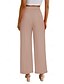 cheap Wide Leg &amp; High Waisted-Women's Dress Pants Fashion Long Plain Side Pockets Breathability Comfortable Micro-elastic Casual Daily Blue Pink Brown Beige Summer Regular Fit