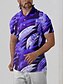 abordables Hauts-Homme T-shirt POLO Violet Manche Courte Top Tenue de golf Vêtements Tenues Porter des vêtements