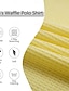 billige Herre Klassisk Polo-herre 2 stk. vaffelpoloskjorter ferie avslappet turndown korte ermer ferie fritid ensfarget lomme sommer