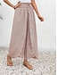 abordables jambe large et taille haute-Femme Ample Pantalon Vêtement de rue Décontractées Longue Taille haute Géométrique Poche Imprimé Conception de cordon élastique Respirabilité Doux Micro-élastique Vacances Plein Air Usage quotidien