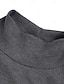 billige Vaffelstrikket t-shirt-Herre Vaffelskjorte Turtleneck skjorte Tee Top Lang ærmet skjorte Langærmet Rullekrave Stående krave Forår &amp; Vinter Farveblok Mode Designer Basale Ferierejse Gade I-byen-tøj Hvid Navyblå Blå Top