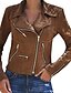 economico giacche casual-Per donna Cappotto Esterno Strada Giornaliero Autunno Inverno Standard Cappotto Standard Antivento Tenere al caldo Traspirante Moda Informale Stile di strada Giacca Manica lunga Liscio Zip intera