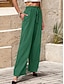 abordables Pantalon droit-Femme Pantalon Mode Longue Plein Poches latérales Conception de cordon élastique Respirabilité Confortable Micro-élastique Casual Quotidien Noir Bleu Marron Vert Printemps été Standard