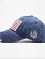billige Baseballcaps for menn-Herre Baseballcaps Solhatt Trucker Hat Svart Gul Bomull Broderi Mote Fritid Gate Daglig Amerikansk amerikansk flagg Justerbare Solkrem Pustende