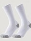 abordables chaussettes pour hommes-Homme 3 paires Paquets multiples Chaussettes Chaussettes de Course Chaussettes longues Blanc + Blanc + Noir Noir Couleur Bloc de couleur Sport &amp; Loisir du quotidien Vacances Basique Moyen Printemps