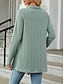 preiswerte Freizeitjacken-Damen Strickjacke Elegant Brautkleider schlicht Feste Farbe Glatt Waffel Öffnung vorne Asymmetrischer Saum Langarm Normale Oberteile Stricken Täglich Rosa Grün Frühling Herbst