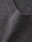 economico maglione pullover da uomo-Per uomo Pullover Maglione Maglione lavorato a maglia A coste Maglia Standard Lavorato a maglia Liscio A V Di tendenza Essenziale Da tutti i giorni Appuntamento Abbigliamento Autunno inverno Nero