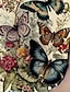 cheap Women&#039;s T-shirts-Women&#039;s T shirt Tee Floral Butterfly Print Daily Stylish Casual Short Sleeve Crew Neck Yellow Summer