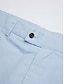 baratos Ternos casuais-Trajes de Linho de Verão Masculinos Azul Claro Verde Ervilha Cor Sólida Ajuste Sob Medida 2 Peças com Um Botão