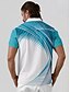 abordables Hauts-Homme T-shirt POLO Bleu Manche Courte Top Tenue de golf Vêtements Tenues Porter des vêtements