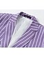 billiga Herrars klassiska kavajer-Herr Studenten Kavaj Formell kväll Bröllopsfest Födelsedagsfest Mode Ledigt Vår &amp; Höst 95 polyester 5 spandex Rand Ficka Ledigt / vardag Enkelknäppt Blazer Rodnande Rosa Blå Orange Grön