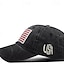 billige Baseballcaps for menn-Herre Baseballcaps Solhatt Trucker Hat Svart Gul Bomull Broderi Mote Fritid Gate Daglig Amerikansk amerikansk flagg Justerbare Solkrem Pustende