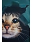 cheap Animals tee-Women&#039;s T Shirt Casual Crew Neck Cat 3D Print Green Short Sleeve Daily Wear Comfortable Relaxed Fit Multi Size Fashion Top