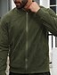 billige Faux suede jakker-Herre Letvægts jakke Bomberjakke Imiteret ruskindsjakke bomber læderjakke Daglig Ferierejse Lomme Efterår vinter Vanlig Mode Klassisk Høj krave Normal Sort Navyblå Kongeblå Kakifarvet militærgrøn