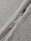 levne pánský svetr cardigan-Pánské Oříznutý svetr Svetr Cardigan Svetr na zip Pletený svetr Rýhovaný Plést Standardní Pevná barva Stojáček Módní Klasické Denní nošení Rande Oblečení Podzim zima Černá Hnědá S M L