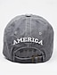 billige Baseballcaps for menn-Herre Baseballcaps Solhatt Trucker Hat Svart Gul Bomull Broderi Mote Fritid Gate Daglig Amerikansk amerikansk flagg Justerbare Solkrem Pustende
