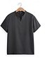Χαμηλού Κόστους Casual Tee Henley-Ανδρικά Πουκάμισο Henley Μπλουζάκι μπλουζάκι Κοντομάνικο Σκέτο Υψηλής Ποιότητας Βασικό Σύγχρονη Σύγχρονη Κουμπί-Κάτω Χένλι Διακοπές Δρόμος Εξόδου Καλοκαίρι Λευκό Μπλουζάκι Henley