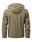 cheap Sport Jacket-Men's Outdoor Jacket Cargo Jacket Hoodie Jacket Hiking Jacket Outdoor Daily Removable Soft Multiple Pockets Spring &amp;  Fall Plain Casual Comfortable Hooded Regular Black Khaki Army Green Jacket
