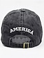 billige Baseballcaps for menn-Herre Baseballcaps Solhatt Trucker Hat Svart Gul Bomull Broderi Mote Fritid Gate Daglig Amerikansk amerikansk flagg Justerbare Solkrem Pustende